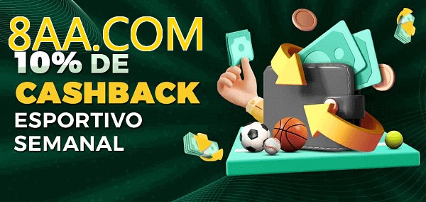 10% de bônus de cashback na 8AA.COM